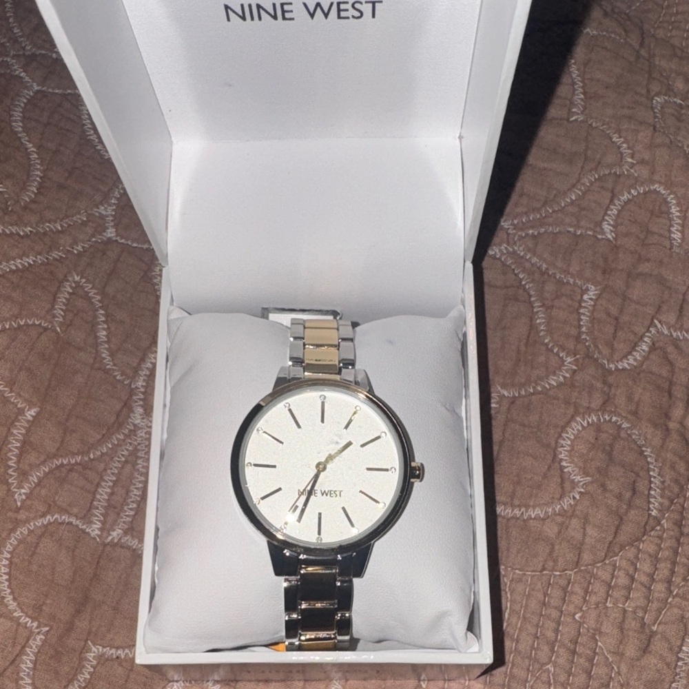 Nine West Two-Tone Silver and Gold Watch